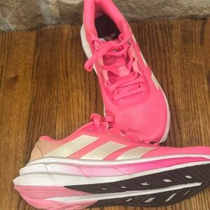 Adidas Pink Athletic Running Shoes with Breathable Mesh